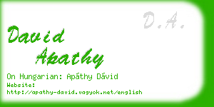 david apathy business card